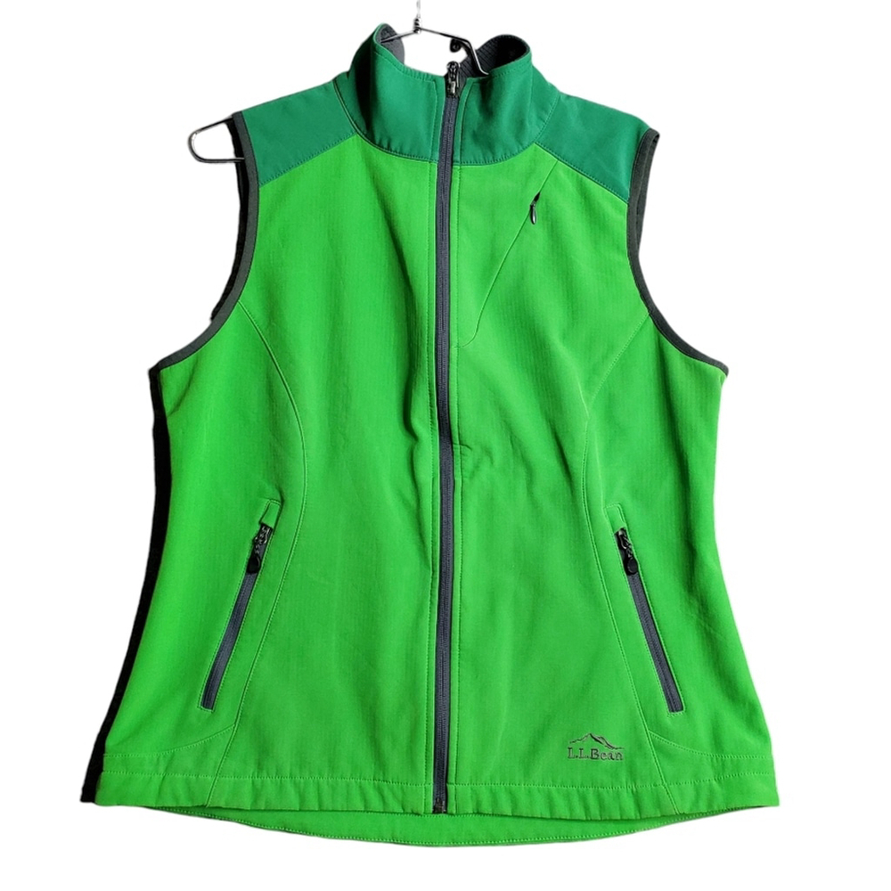 LL Bean Vest Gorpcore Outdoor Granola Girl Hiking Maximalism Kelly Green Medium